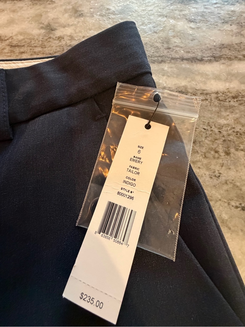 Theory Black Wool Blend Trousers
